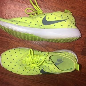 Bright Neon Nike Polka Dot Shoes